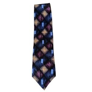 John Madden Collection Two Silk Necktie Abstract Geometric‎ Pattern A20Q